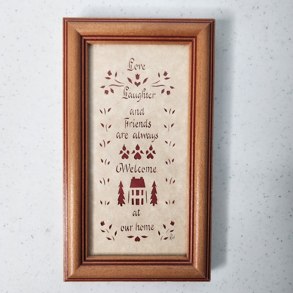 Designs With Scissors Scherenschnitte Love Laughter And Friends Welcome 1990